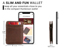 Hunterson RFID Magic Wallet Leder - Bruin