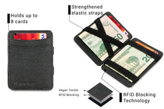 Hunterson Vegan RFID Magic Wallet - Charcoal
