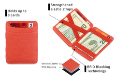 Hunterson RFID Magic Wallet Leder - Terracotta