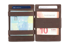 Garzini RFID Magic Wallet met Muntvak Nappa - Bruin