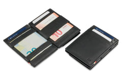 Garzini RFID Magic Wallet met Muntvak Nappa - Zwart