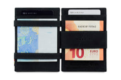 Garzini RFID Magic Wallet Card Sleeve met Muntvak Vintage - Zwart
