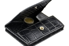 Pegasus Magic Wallet met Muntvak Reptiel Leder - Zwart