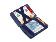 Hunterson RFID Magic Wallet Leder met Muntvak - Blauw