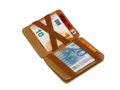 Hunterson RFID Magic Wallet Leder met Muntvak - Cognac
