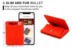 Hunterson Vegan RFID Magic Wallet met Muntvak - Paprika