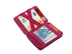Hunterson RFID Magic Wallet Leder met Muntvak - Framboosroze