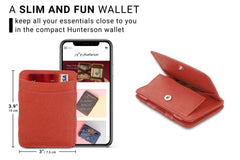 Hunterson RFID Magic Wallet Leder met Muntvak - Terracotta