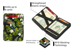 Hunterson RFID Magic Wallet Leder met Muntvak - Toucan