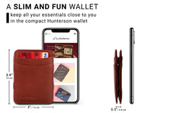 Hunterson RFID Magic Wallet Leder - Bordeaux