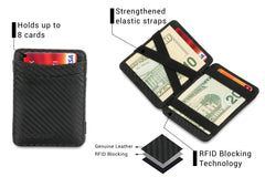 Hunterson RFID Magic Wallet Leder - Carbon