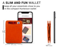 Hunterson RFID Magic Wallet Leder - Oranje
