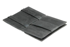 Garzini RFID Magic Wallet met Muntvak Brushed - Zwart