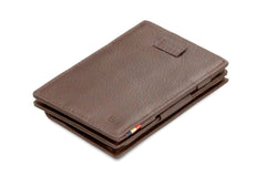 Garzini RFID Magic Wallet Card Sleeve met Muntvak Nappa - Bruin