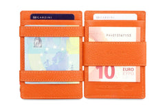 Garzini RFID Magic Wallet Card Sleeve met Muntvak Nappa - Cognac