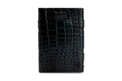 Garzini RFID Magic Wallet Card Sleeve met Muntvak Croco - Zwart
