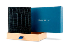 Garzini RFID Magic Wallet Card Sleeve met Muntvak Croco - Zwart