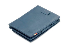 Garzini RFID Magic Wallet Card Sleeve met Muntvak Nappa - Blauw