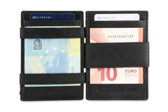 Garzini RFID Magic Wallet Card Sleeve met Muntvak Nappa - Zwart