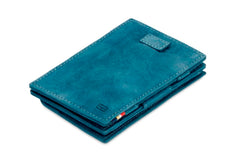 Garzini RFID Magic Wallet Card Sleeve met Muntvak Vintage - Blauw