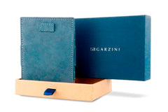 Garzini RFID Magic Wallet Card Sleeve met Muntvak Vintage - Blauw