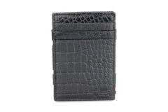 Garzini RFID Magic Wallet Leder Croco - Zwart