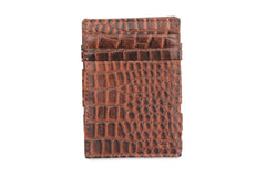 Garzini RFID Magic Wallet Leder Croco - Bruin