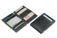 Garzini RFID Magic Wallet Leder ID Venster Brushed - Zwart