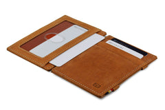 Garzini RFID Magic Wallet Leder ID Venster - Cognac