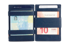 Garzini RFID Magic Wallet Leder ID Venster Nappa - Blauw