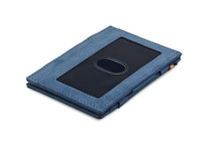 Garzini RFID Magic Wallet Leder ID Venster - Blauw