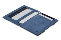 Garzini RFID Magic Wallet Leder ID Venster - Blauw