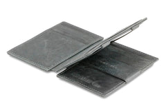 Garzini RFID Magic Wallet Leder Plus Brushed - Zwart