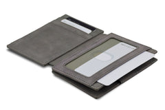 Garzini RFID Magic Wallet Leder Plus - Grijs