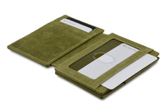 Garzini RFID Magic Wallet Leder Plus - Groen