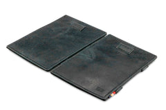Garzini RFID Magic Wallet Leder Card Sleeves Brushed - Zwart
