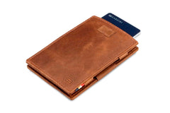 Garzini RFID Magic Wallet Leder Card Sleeves Brushed - Bruin