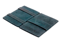 Garzini RFID Magic Wallet Leder Card Sleeves Vintage - Zwart