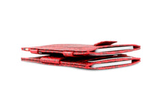 Garzini RFID Magic Wallet Leder Card Sleeves Croco - Rood