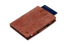 Garzini RFID Magic Wallet Leder Card Sleeves Vintage - Bruin