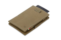 Garzini RFID Magic Wallet Leder Card Sleeves Vintage - Grijs