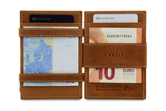 Garzini RFID Magic Wallet Leder Plus - Cognac