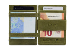 Garzini RFID Magic Wallet Leder Plus - Groen