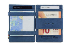 Garzini RFID Magic Wallet Leder - Blauw