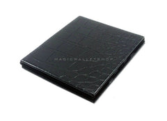 Slim Magic Wallet Reptiel Leder - Zwart